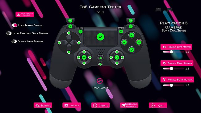 ToS Gamepad Tester - Testing Upgrade Pack