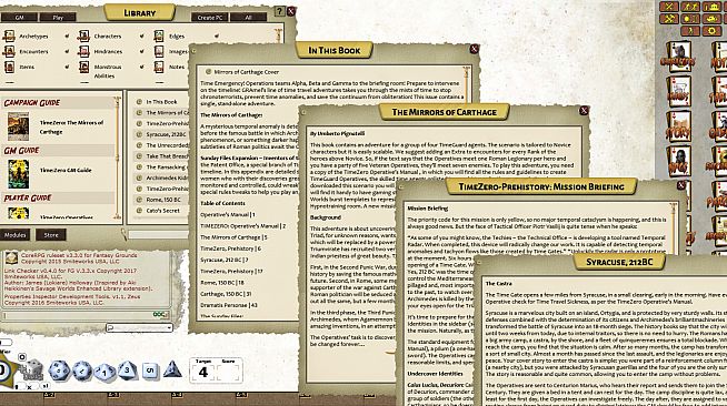 Fantasy Grounds - TIMEZERO: The Mirrors of Carthage (Savage Worlds)