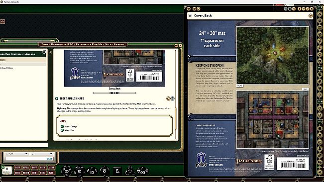Fantasy Grounds - Pathfinder RPG - Flip-Mat: Night Ambush