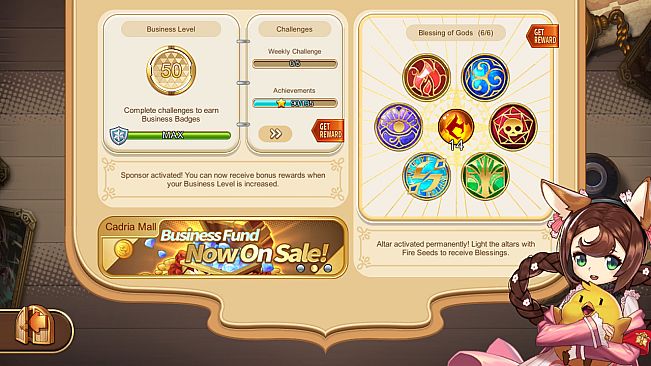 Cadria Item Shop - Blessing of Gods