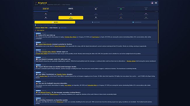 Sim: World Cup Manager