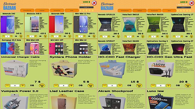Electronic Shop Simulator