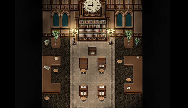 RPG Maker MZ - KR Dark Academia Library Tileset