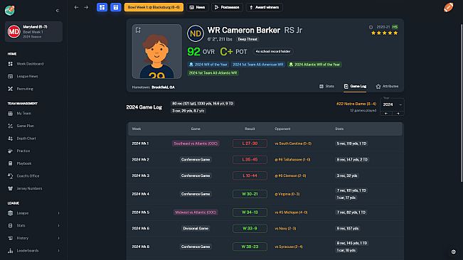 Football Coach: College Dynasty