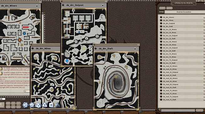 Fantasy Grounds - 0one's Colorprints #7: Dwarven Excavation (Map Pack)