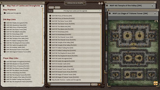 Fantasy Grounds - Paths to Adventure: Castles and Strongholds (Map Packs)