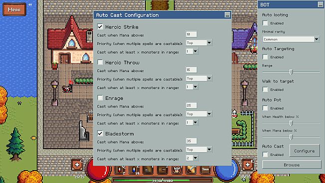 Game About Botting in an MMORPG