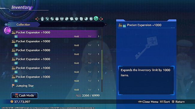 Megadimension Neptunia VIIR - Inventory Expansion 2