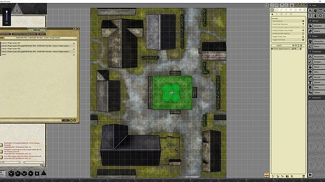 Fantasy Grounds - Pathfinder RPG - Pathfinder Flip-Map - Classic Village Square
