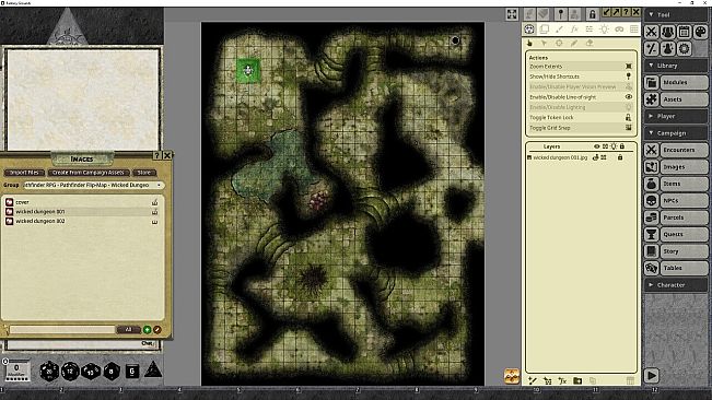 Fantasy Grounds - Pathfinder RPG - Pathfinder Flip-Mat: Wicked Dungeon