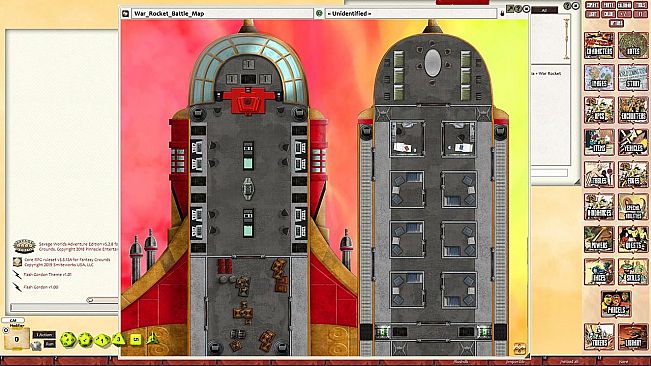 Fantasy Grounds - Flash Gordon Combat Map 2: Coralia + War Rocket
