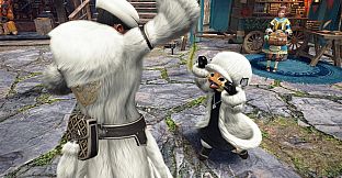 Monster Hunter Rise - "Felyne Fluffy Fur" Palico layered armor set