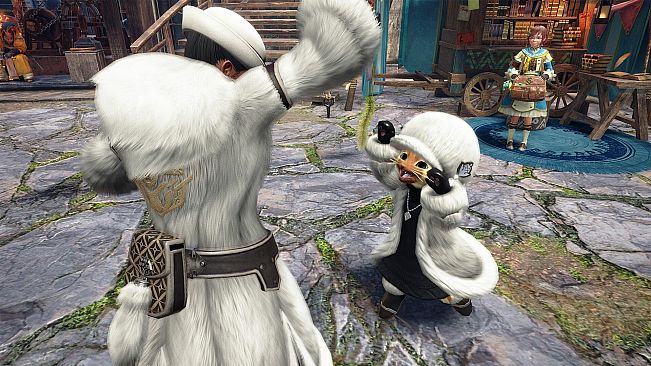Monster Hunter Rise - "Felyne Fluffy Fur" Palico layered armor set