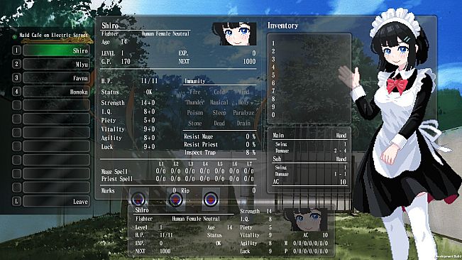 Wizardry: The Five Ordeals - Portrait Pack "Maid Cafe on Electric Street"