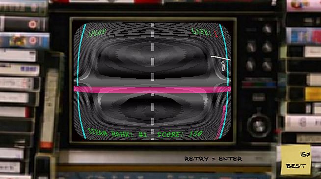 FIRST STEAM GAME VHS - COLOR RETRO RACER : MILES CHALLENGE