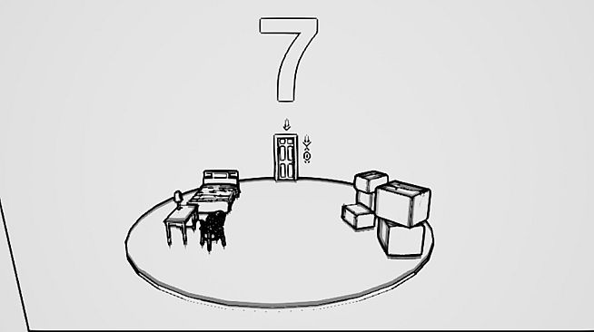 A room you can't exit unless you find the numbers