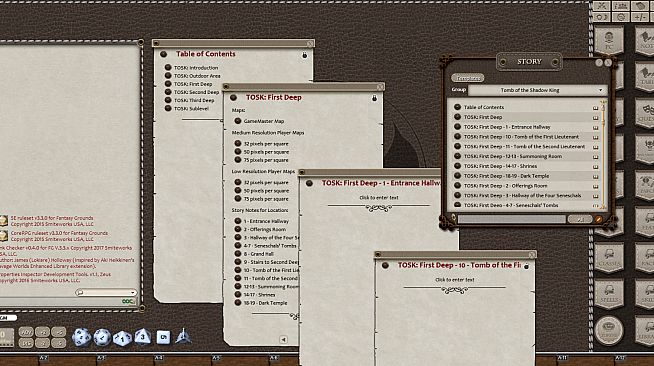 Fantasy Grounds - 0 one's Colorprints #1: Tomb of the Shadow King (Map Pack)