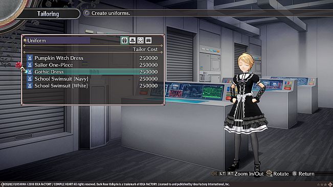 Dark Rose Valkyrie: Extra Costumes Set