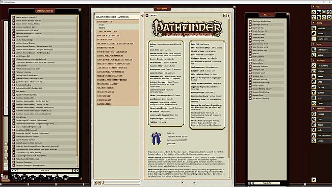 Fantasy Grounds - Pathfinder RPG - Pathfinder Companion: Weapon Master's Handbook