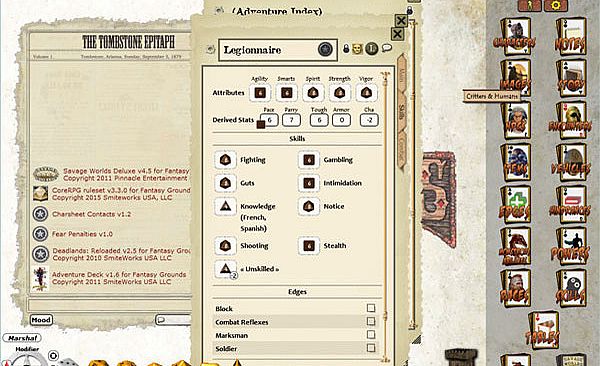 Fantasy Grounds - Deadlands Reloaded: Knights with no Armor (Savage Worlds)