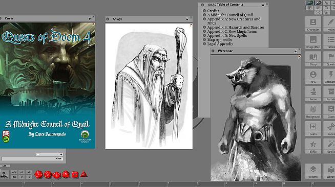 Fantasy Grounds - Quests of Doom 4: A Midnight Council of Quail (5E)