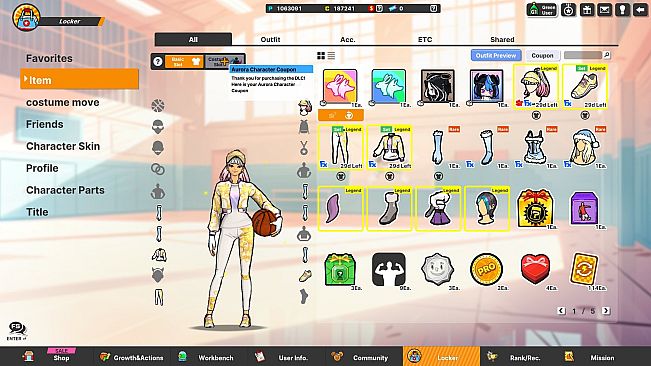 Freestyle2 - Aurora Character Coupon