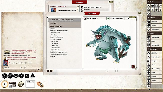 Fantasy Grounds - The Savage Caverns of Tyrant Isle Fantasy Adventure