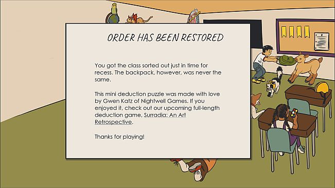 Deductopia Chapter 1: Bring Your Pet to School Day