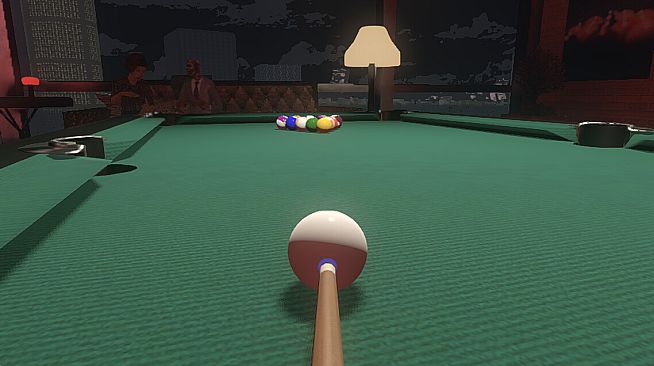 Friends Play Pool