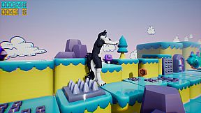 Dino running from a FURRY: GAMESFORFARM