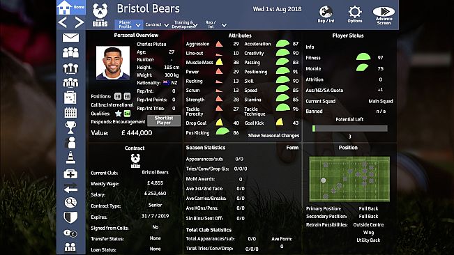 RUTM 2017 - Season 2018/19 Update