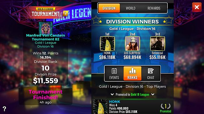 Poker Legends: Texas Hold'em Poker Tournaments