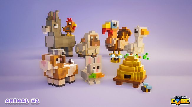 Color-A-Cube - Farm Animal Pack #2