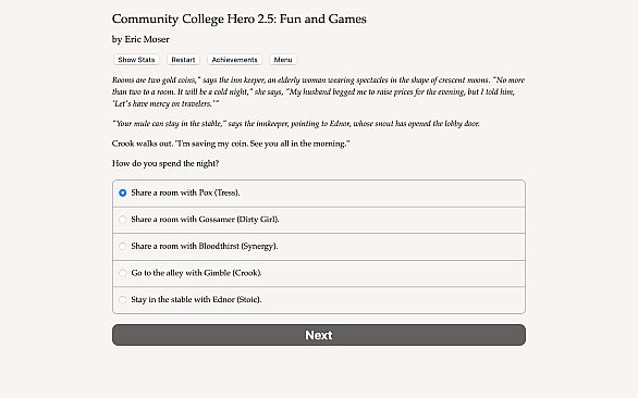 Community College Hero: Fun and Games