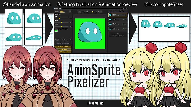 AnimSprite Pixelizer - Convert Hand-drawn Animations to Pixel Art
