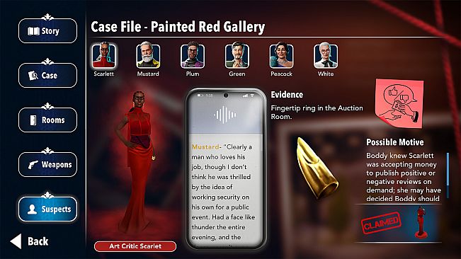 Clue/Cluedo: Painted Red Gallery Expansion