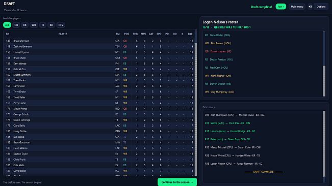 ReDraft: The Fantasy Football Simulator