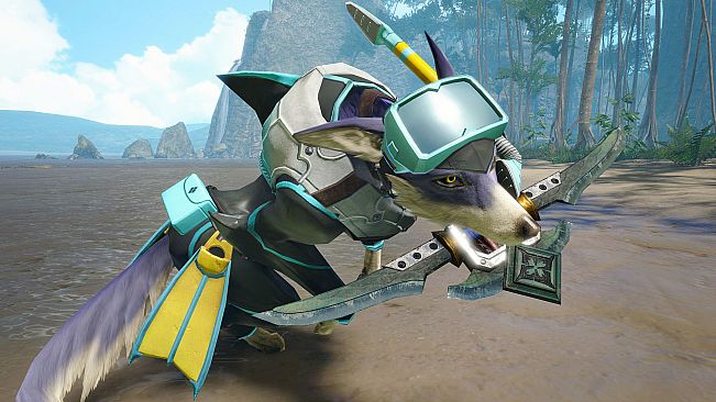 Monster Hunter Rise - "C Summer" Palamute layered armor set