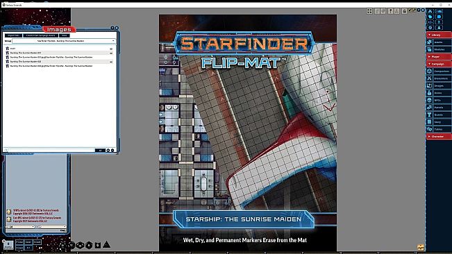 Fantasy Grounds - Starfinder RPG - Flip-Mat - Starship, The Sunrise Maiden