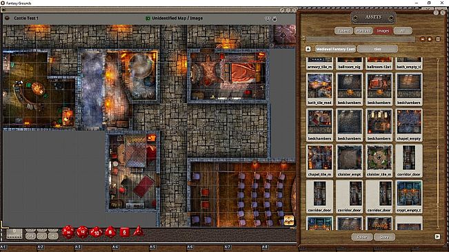 Fantasy Grounds - Black Scrolls Medieval Fantasy Castle (Map Tile Pack)