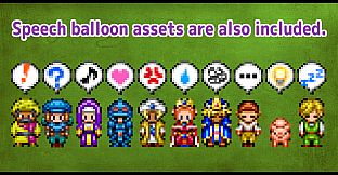 RPG Maker MZ - MEGA FANTASY Walking NPCs and Faces