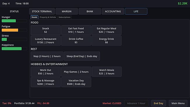 Neo Capitalist - Stock Market Survival Simulator