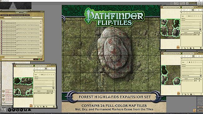 Fantasy Grounds - Pathfinder RPG - Flip-Tiles - Forest Highlands Expansion