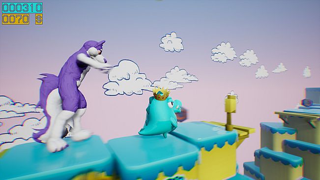 Dino running from a FURRY: GAMESFORFARM