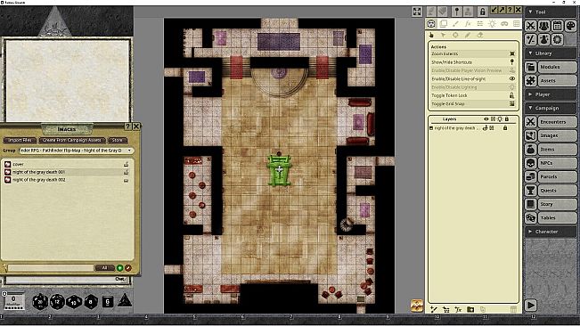Fantasy Grounds - Pathfinder RPG - Pathfinder Flip-Mat: Night of the Gray Death