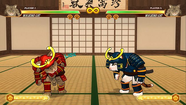 Fight Of Animals - Samurai Costume/Walking Cat