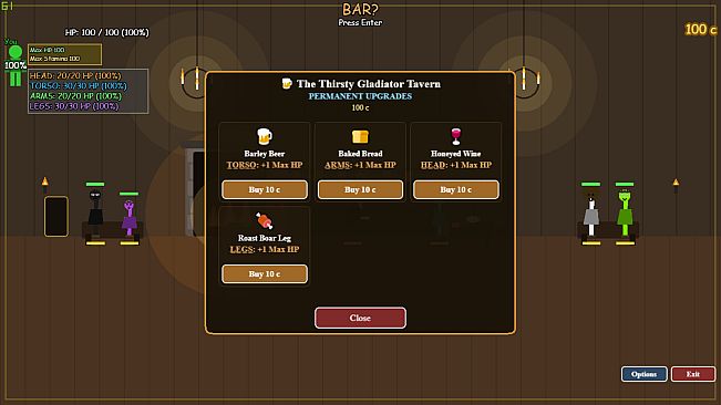 GLADIATOR: Survival Simulator