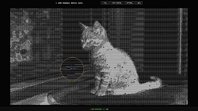 100 Hidden ASCII Cats