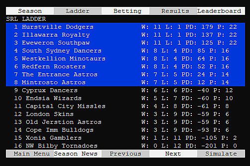 SYDE Rugby League Simulator