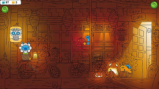 Hidden Capybaras with Orange and Pumpkins: Spooky Halloween Edition